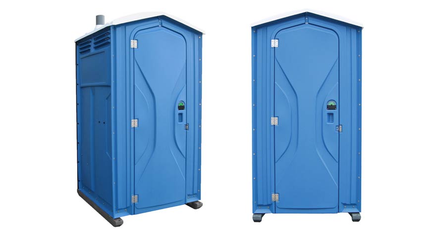 Long-term porta potty units on site in Woodstock, Illinois